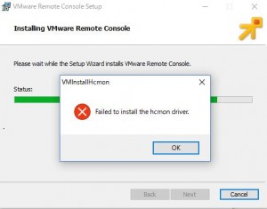 remote console installing error